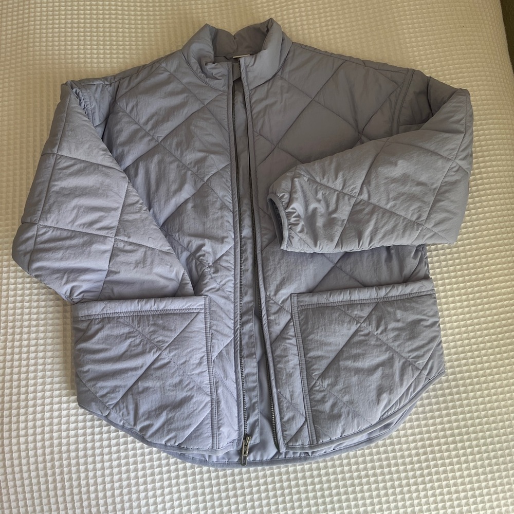 All in Motion Oversized Quilted Jacket in Lilac